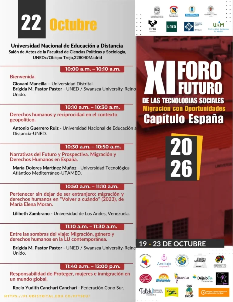 XI Foro de las Tecnologías Sociales – Migración con oportunidades –